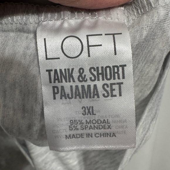 LOFT Gray Sleeveless Pajama Set Plus‎ Size: XXL - Picture 7 of 7